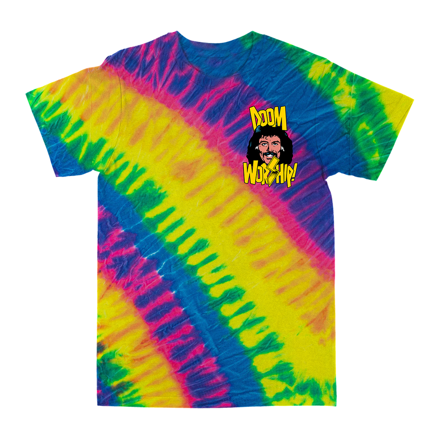 Juan Machado "Doomworship! Two" Flo Rainbow Tie-Dye T-Shirt