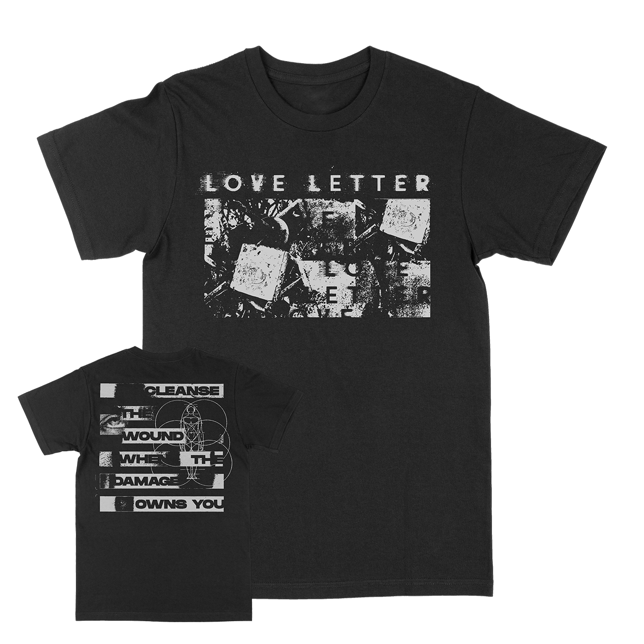 Love Letter "Wounds" Black T-Shirt
