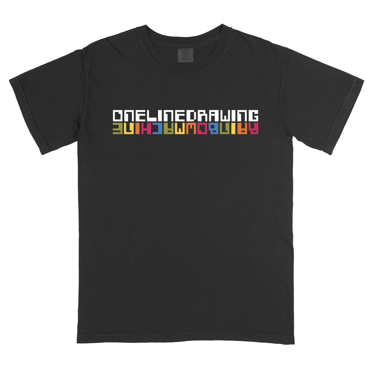 onelinedrawing "Rainbow Photo" Premium Black T-Shirt