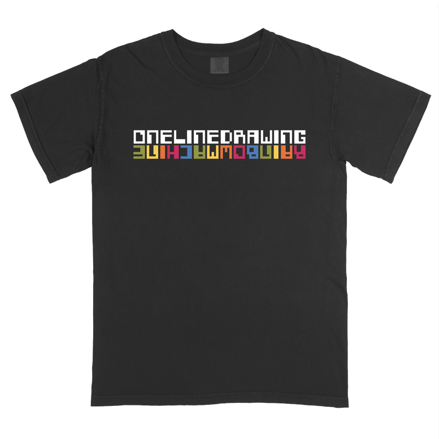 onelinedrawing "Rainbow Photo" Premium Black T-Shirt