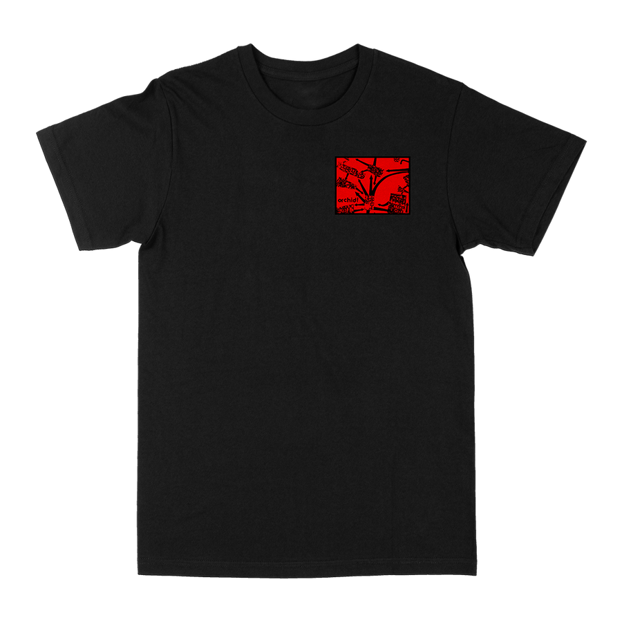 Orchid βDestination Blood!β Black T-Shirt