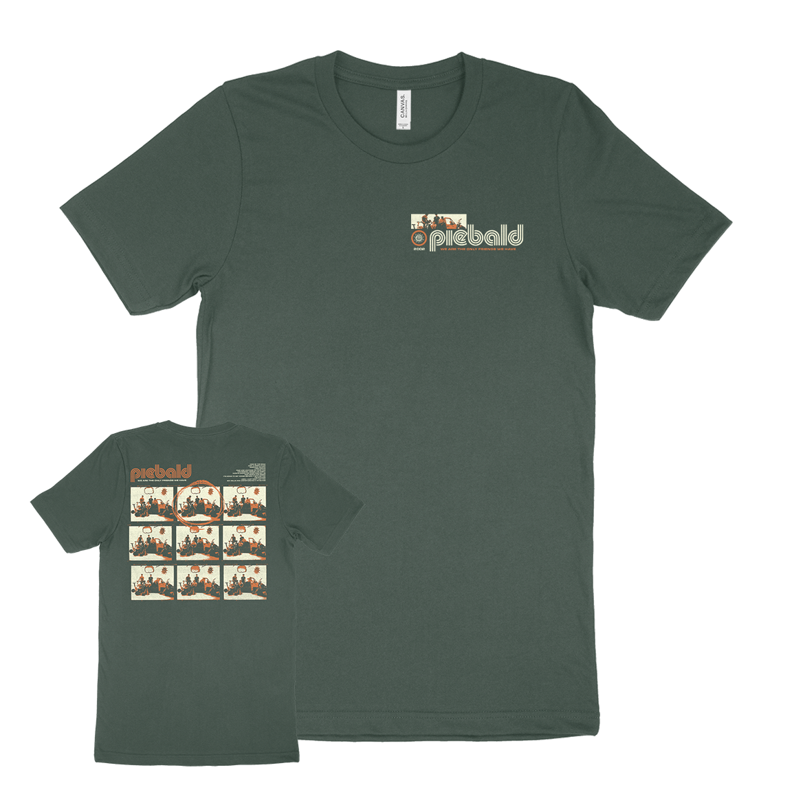 Piebald "American Hearts" Premium Forest T-Shirt