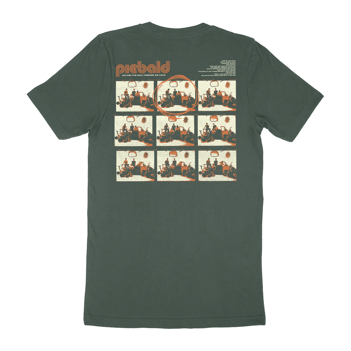 Piebald "American Hearts" Premium Forest T-Shirt