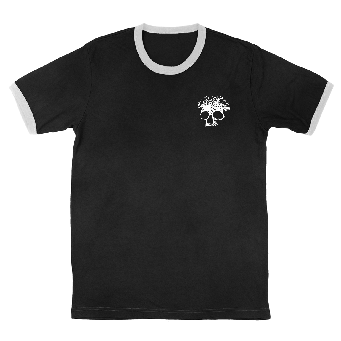 Planes Mistaken For Stars "Skull" Black & White Ringer T-Shirt