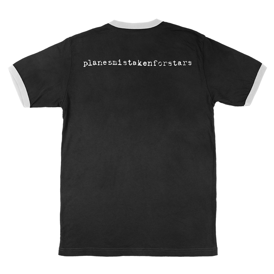 Planes Mistaken For Stars "Skull" Black & White Ringer T-Shirt