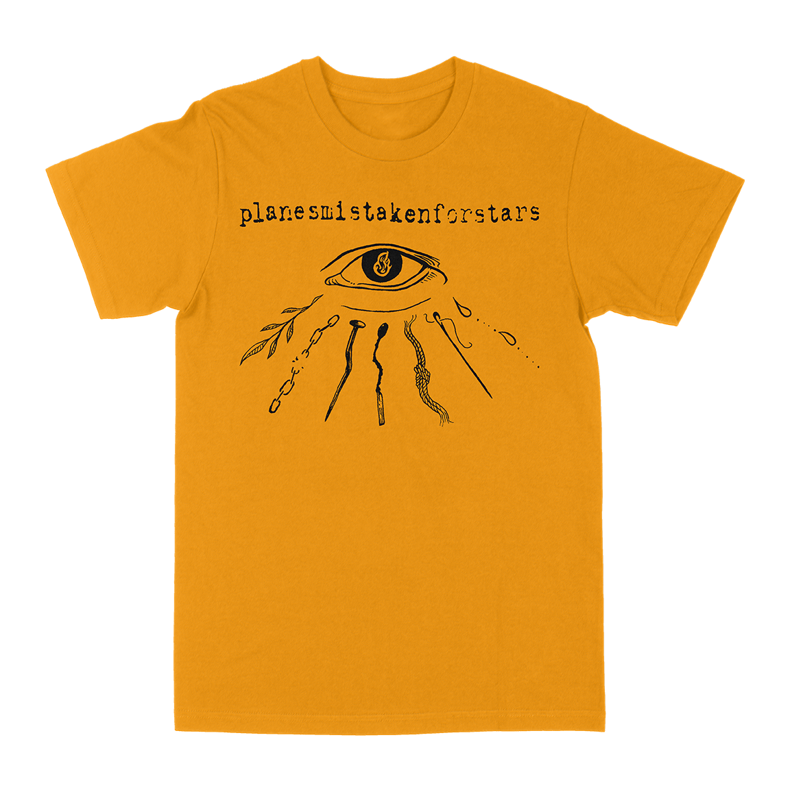 Planes Mistaken For Stars "Eye Of Horus" Gold T-Shirt
