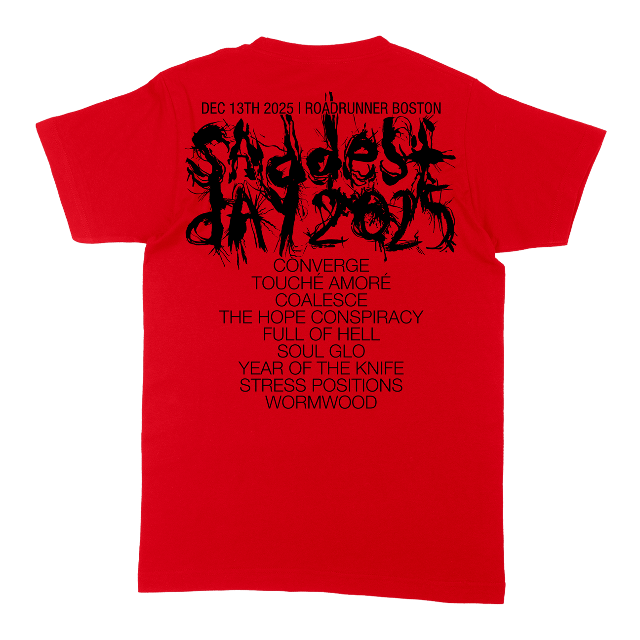 Converge "Saddest Day 2025" Red T-Shirt