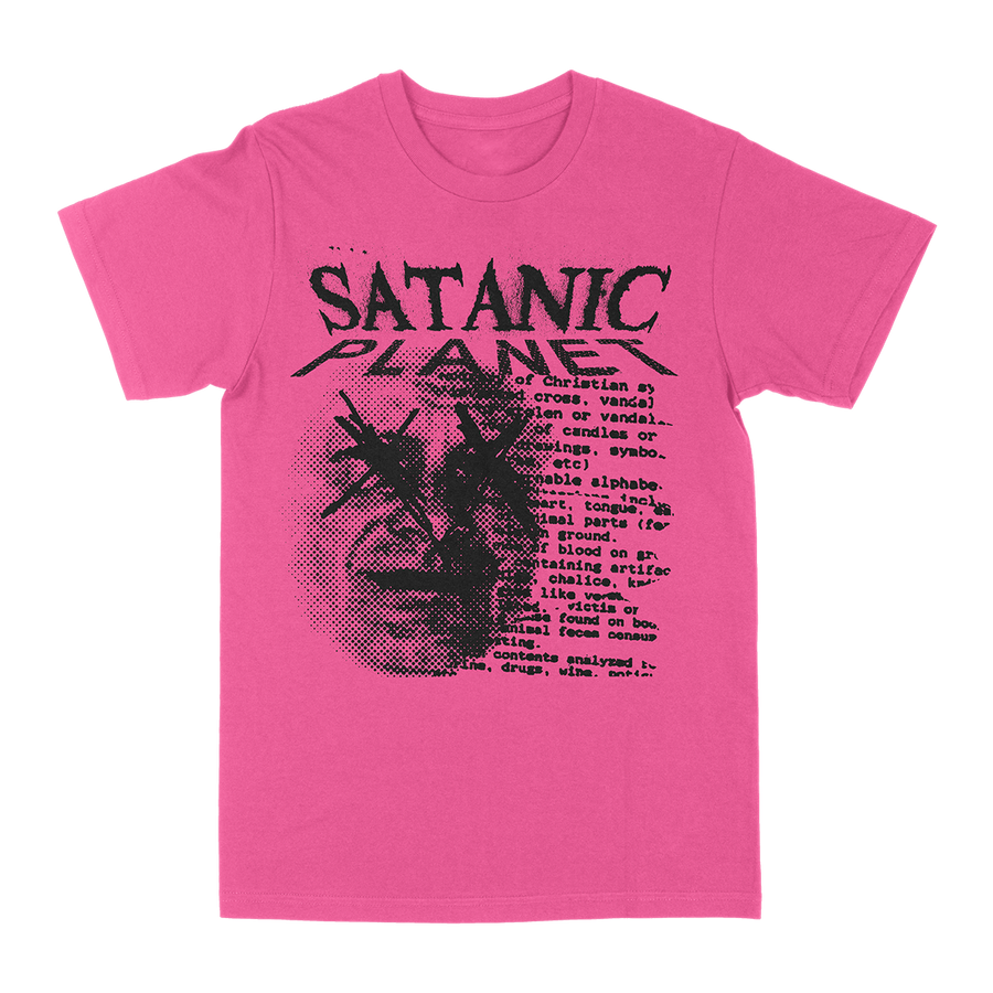 Satanic Planet “Gunderson” Safety Pink T-Shirt