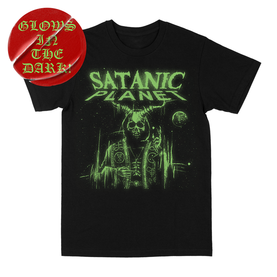 Satanic Planet “Glow In The Dark” Black T-Shirt
