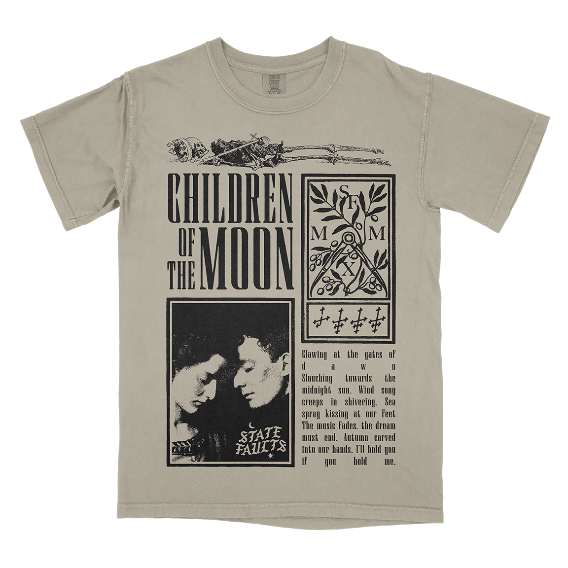 State Faults "No Gospel" Sandstone Premium T-Shirt