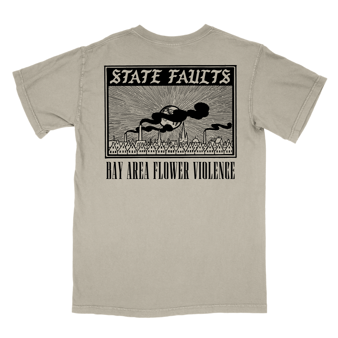 State Faults "No Gospel" Sandstone Premium T-Shirt