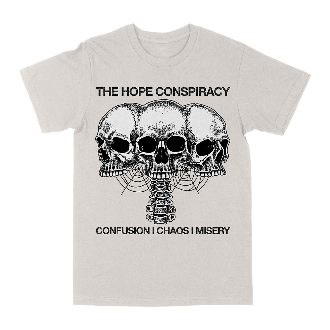 The Hope Conspiracy "CCM: Death Traitors Skulls" Vintage White T-Shirt