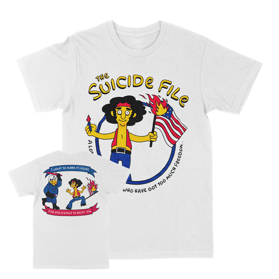 The Suicide File "Springfield Amendment" White T-Shirt