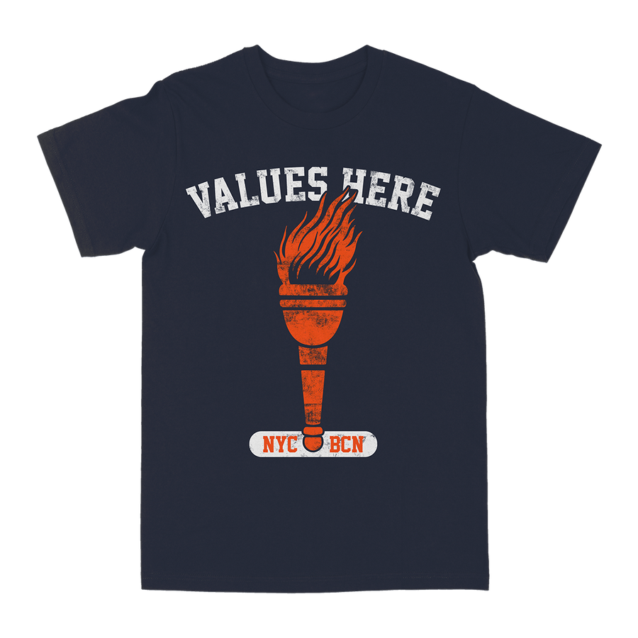 Values Here "Torch" Navy T-Shirt