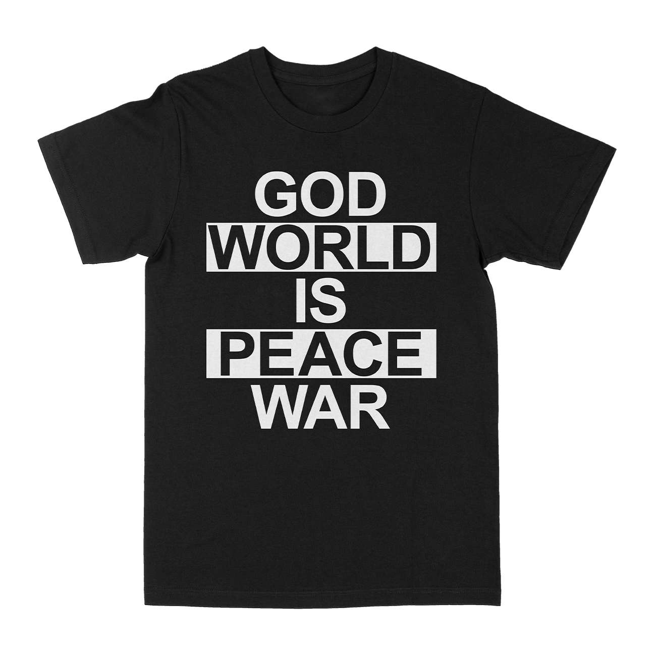 World Peace & God Is War "Duality" Black T-Shirt