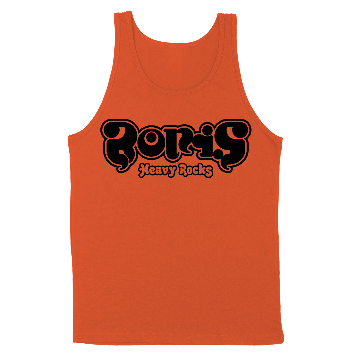 Boris "Heavy Rocks: Black” Orange Tank Top