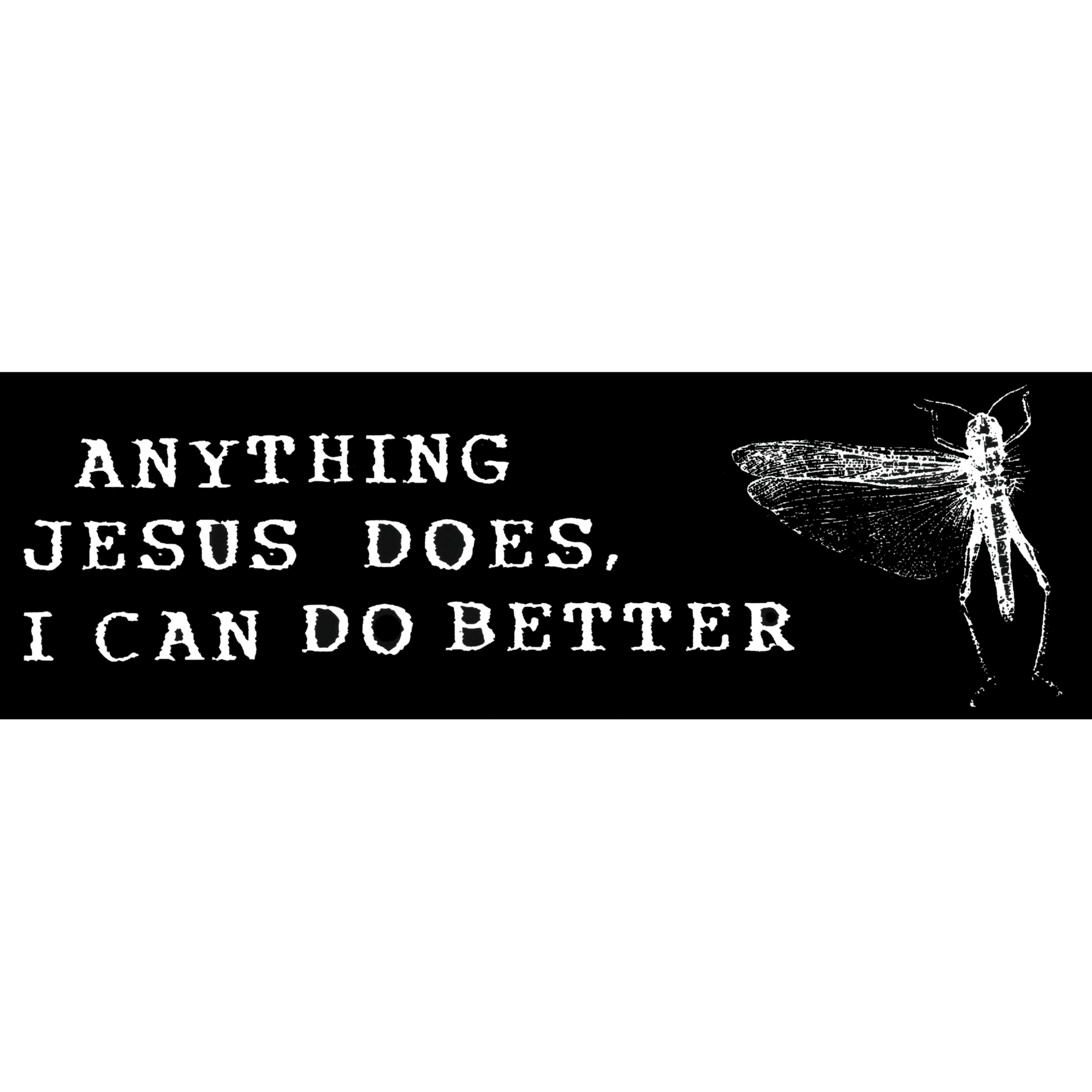The Locust "Anything Jesus Does, I Can Do Better" Sticker