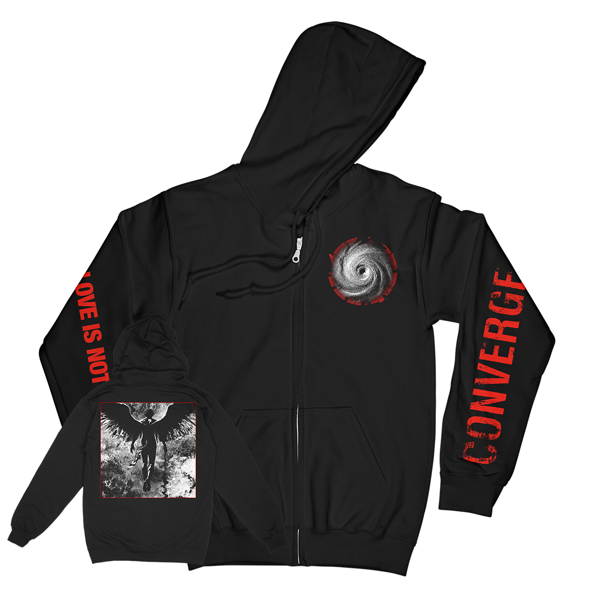 Converge "Eye to Eye" Premium Black Zip Up Sweatshirt