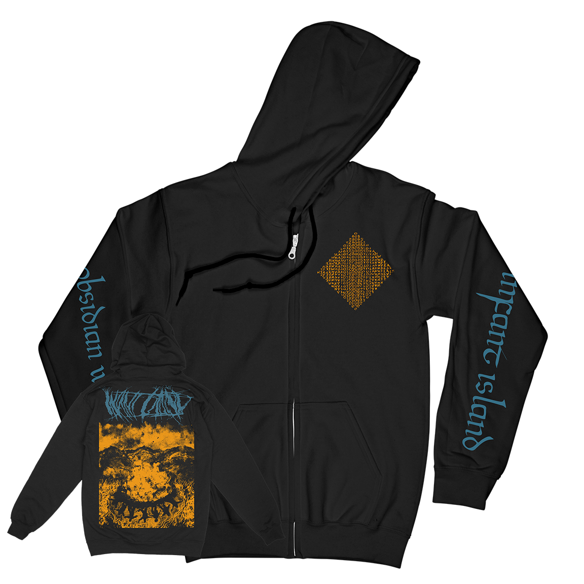 Infant Island "Obsidian Wreath" Black Zip Up Sweatshirt