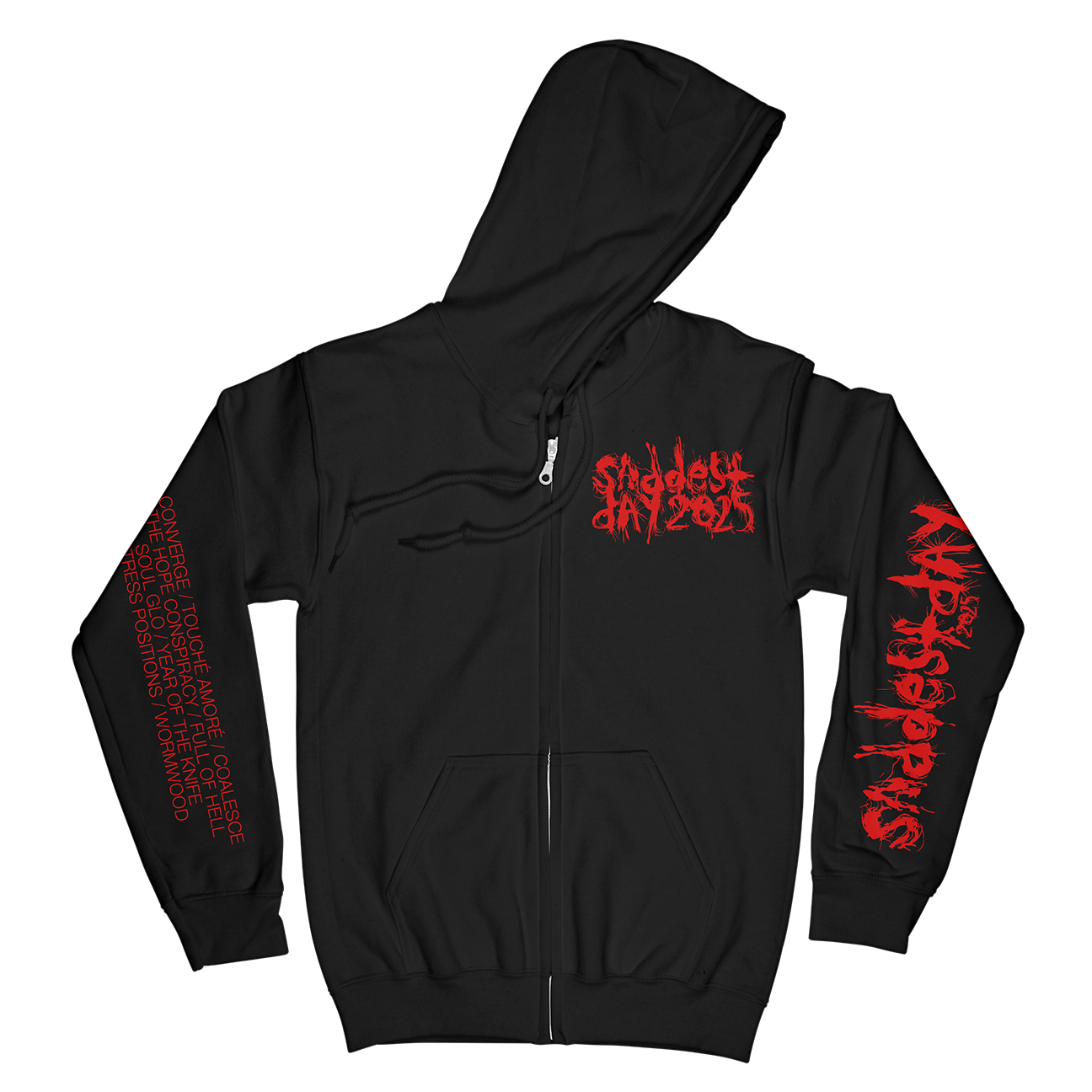 Converge "Saddest Day 2025" Premium Black Zip Up Sweatshirt