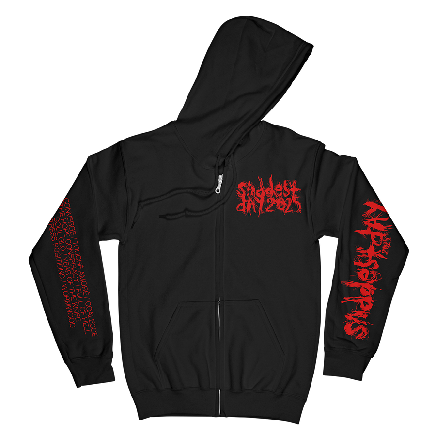 Converge "Saddest Day 2025" Premium Black Zip Up Sweatshirt