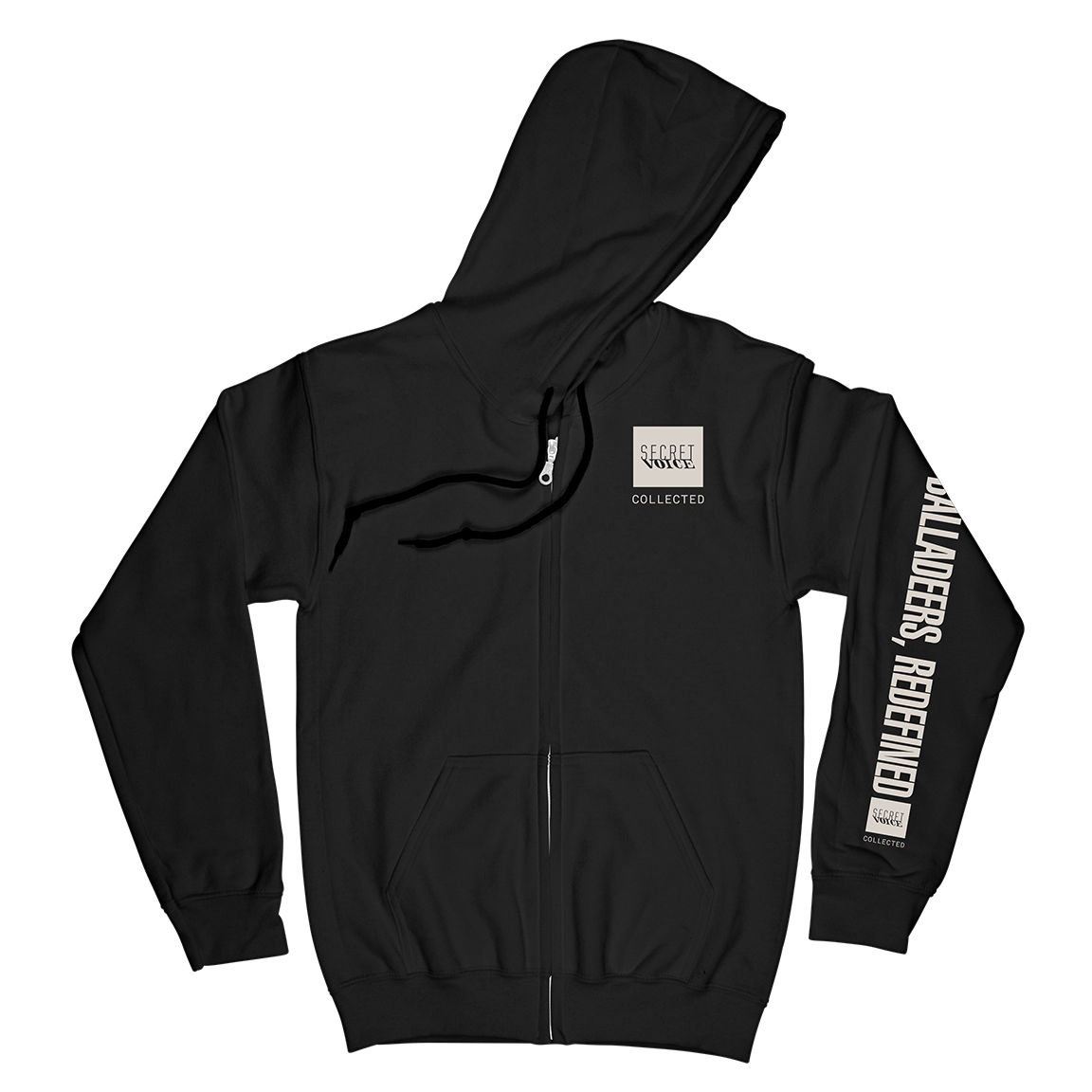 Secret Voice “Balladeers, Redefined” Black Zip Up Sweatshirt