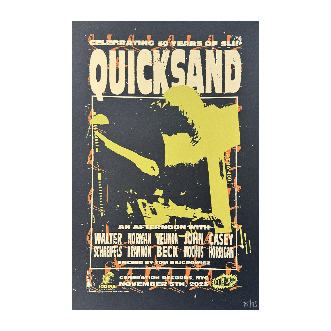 Quicksand “Generation Records” Silkscreened Print
