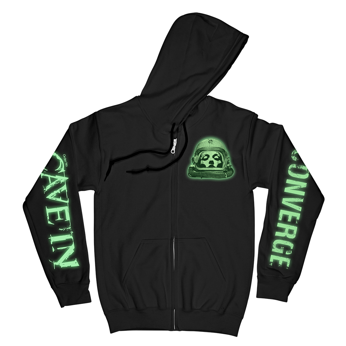 Converge & Cave In "Mashup" Black Zip Up Sweatshirt