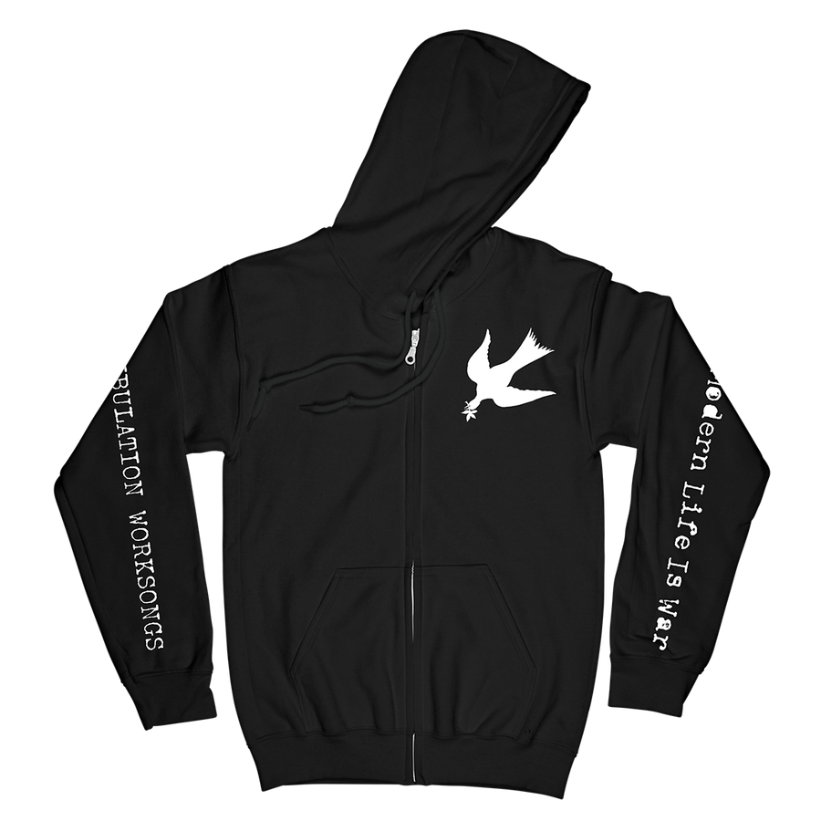 Modern Life Is War "Fallen Dove' Black Premium Zip Up Sweatshirt