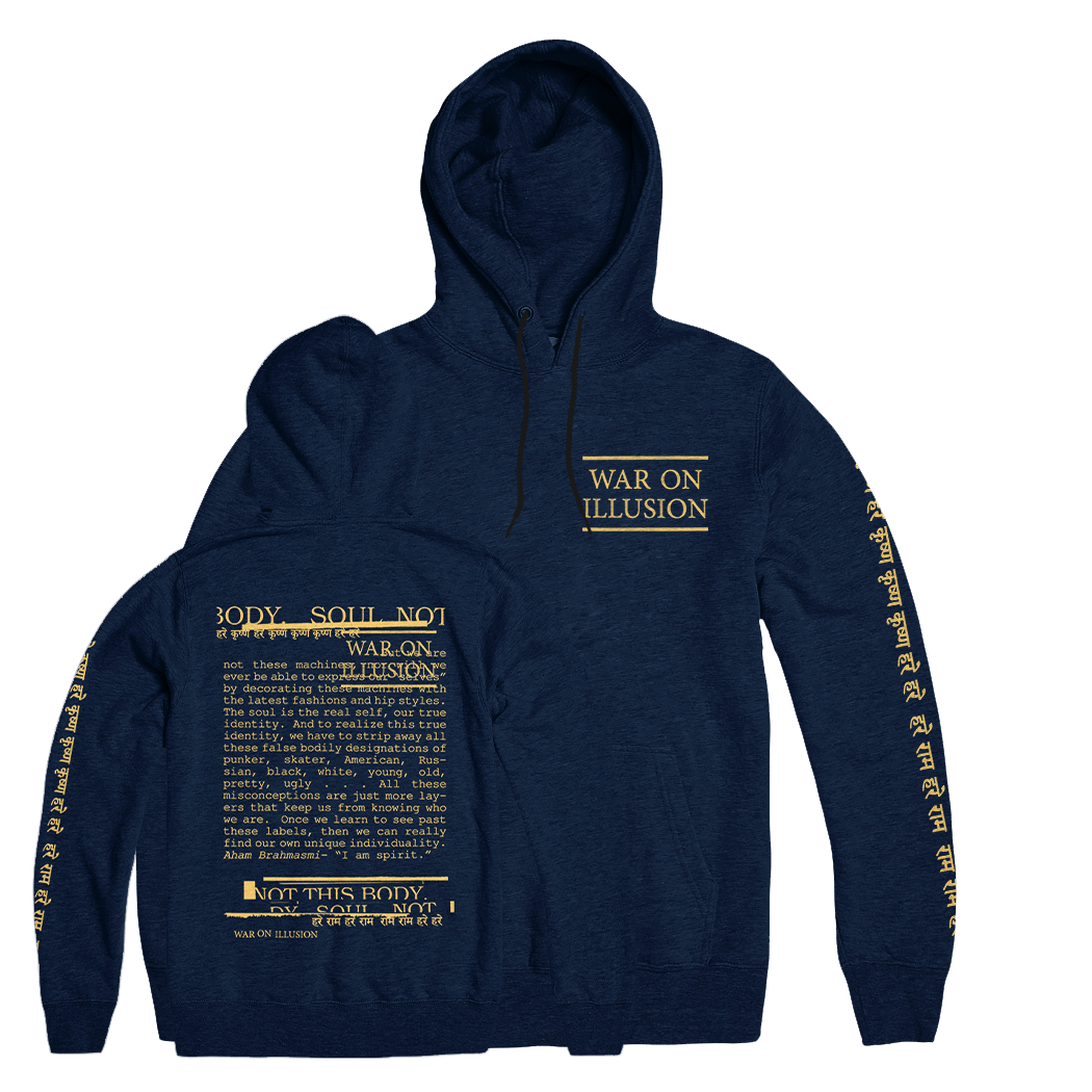 War On Illusion Magazine Navy Hooded Sweatshirt