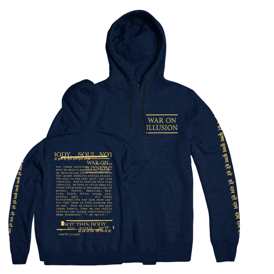 War On Illusion Magazine Navy Hooded Sweatshirt