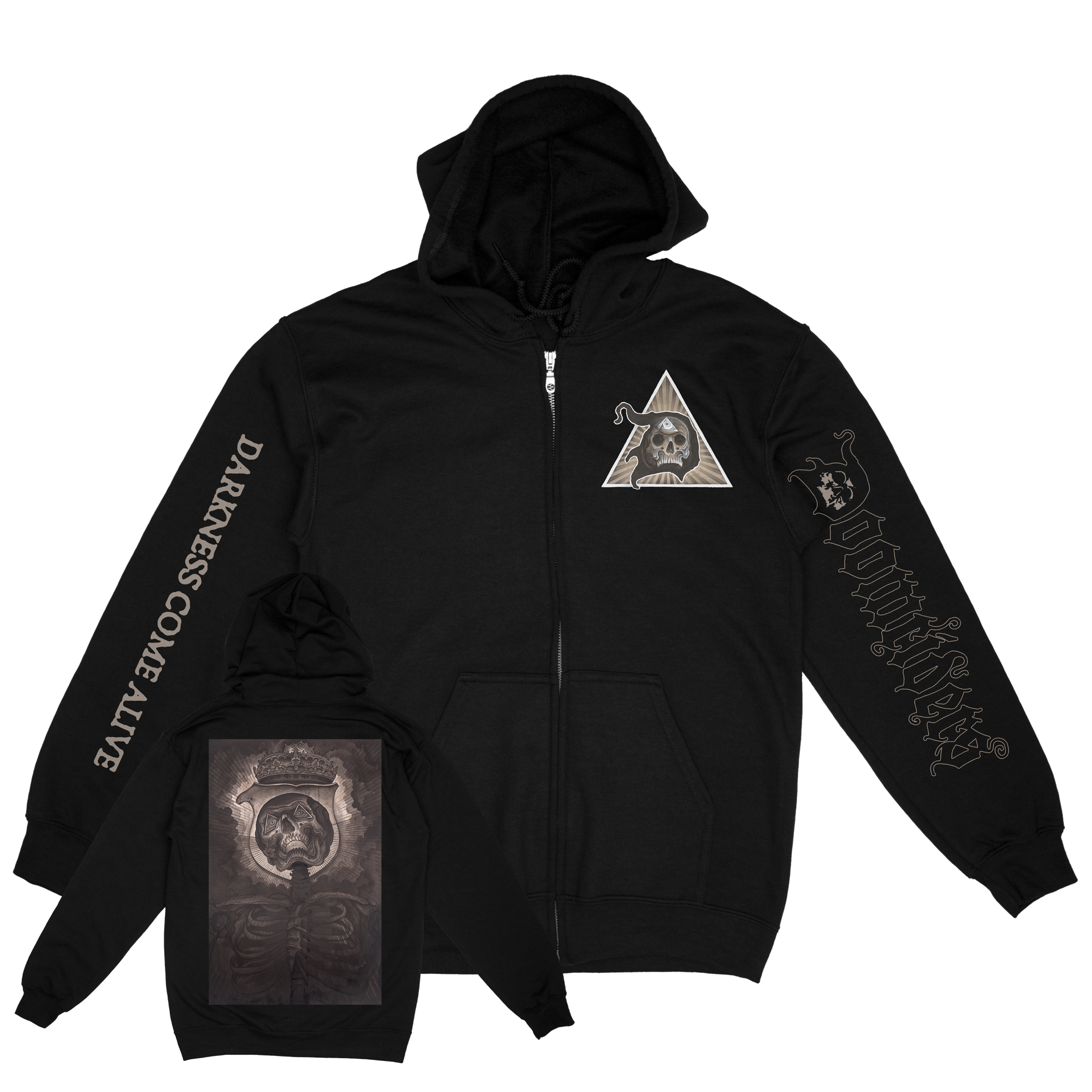 Doomriders "Triangle Eye" Black Zip Up