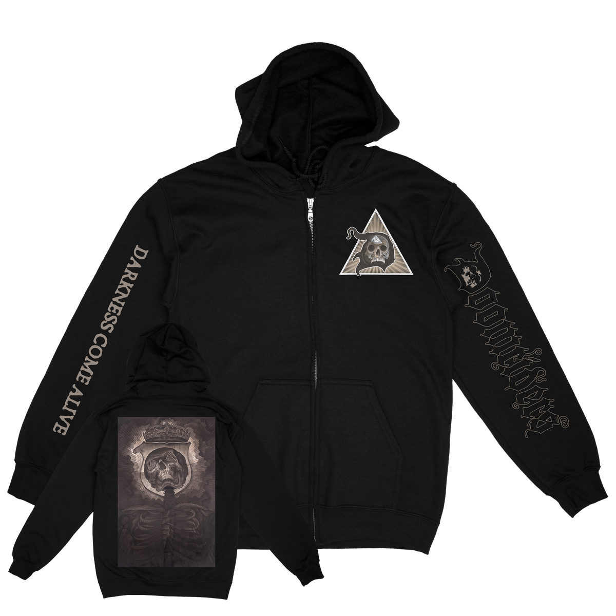 Doomriders "Triangle Eye" Black Zip Up