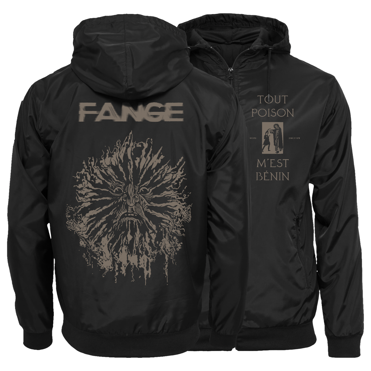 Fange “Extrême-Onction” Black Windbreaker
