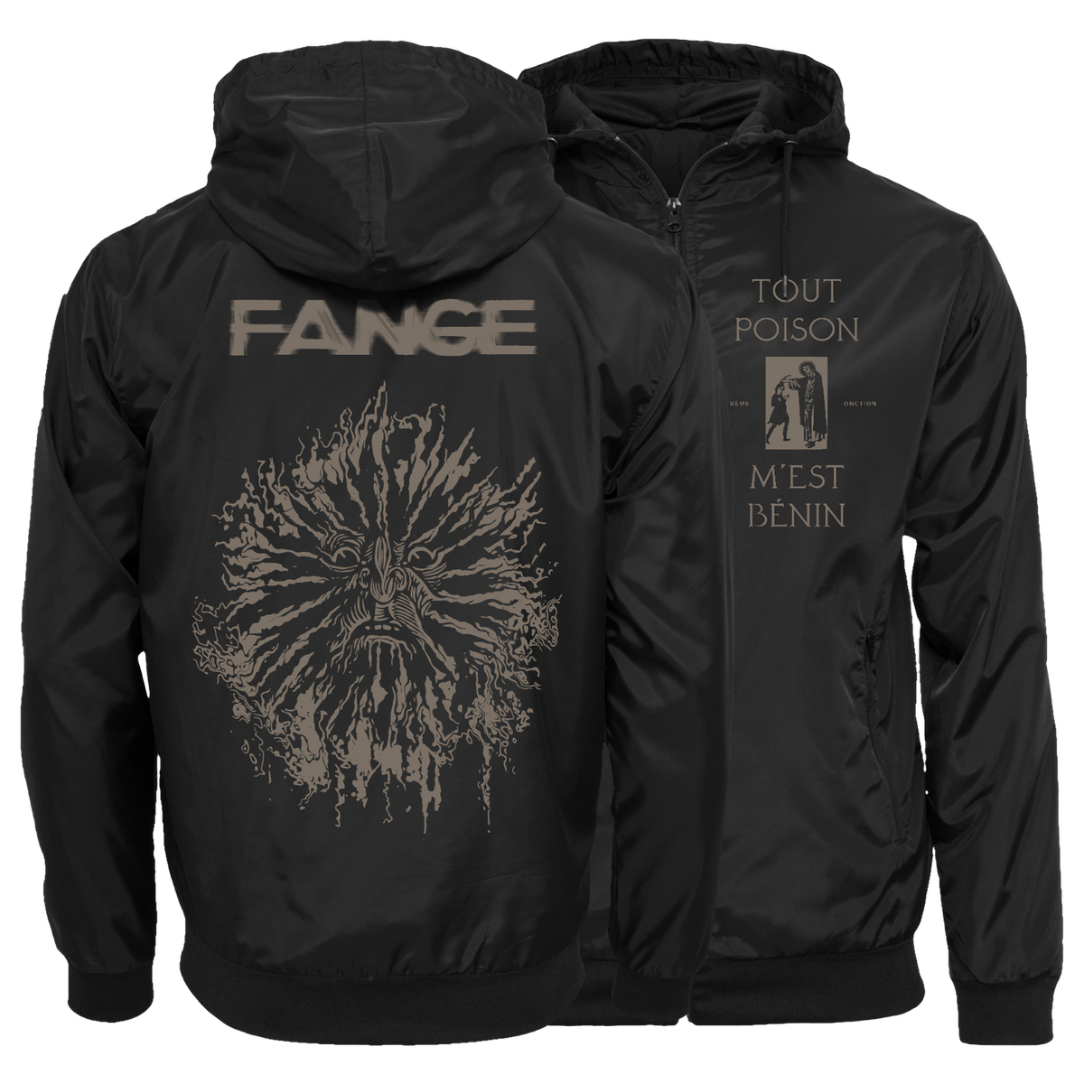 Fange βExtreΜme-Onctionβ Black Windbreaker