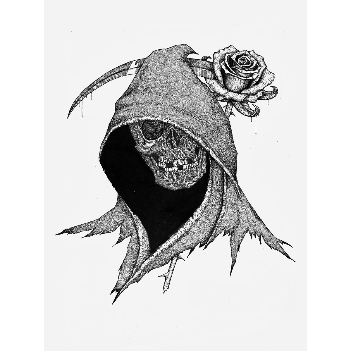 Anthony Lucero "Reaper And Rose" Giclee Print