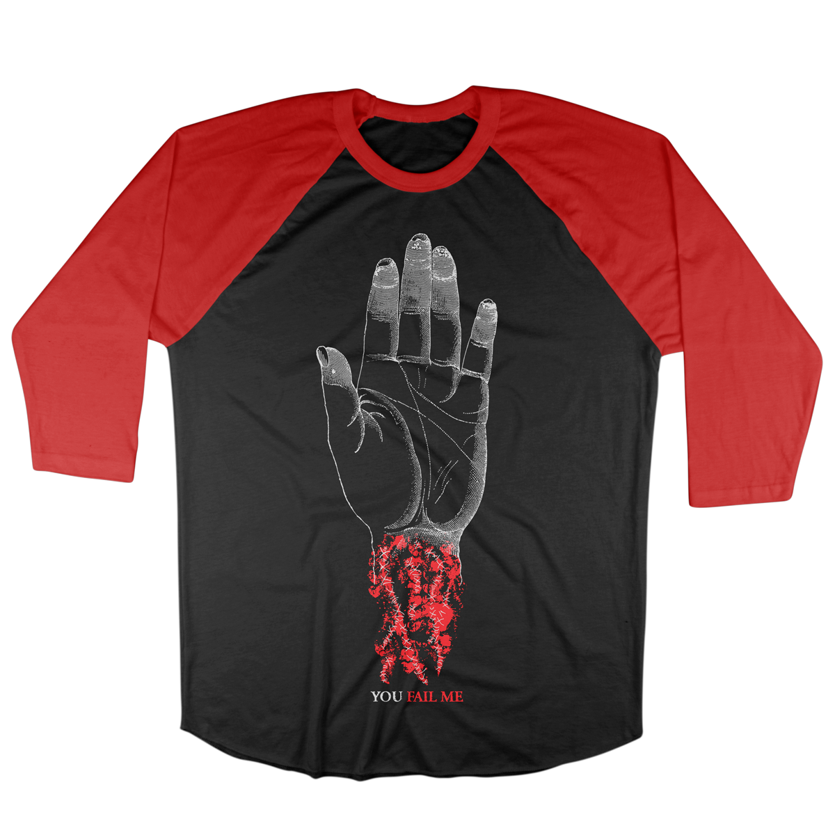 Converge "You Fail Me" Black / Red Baseball Tee