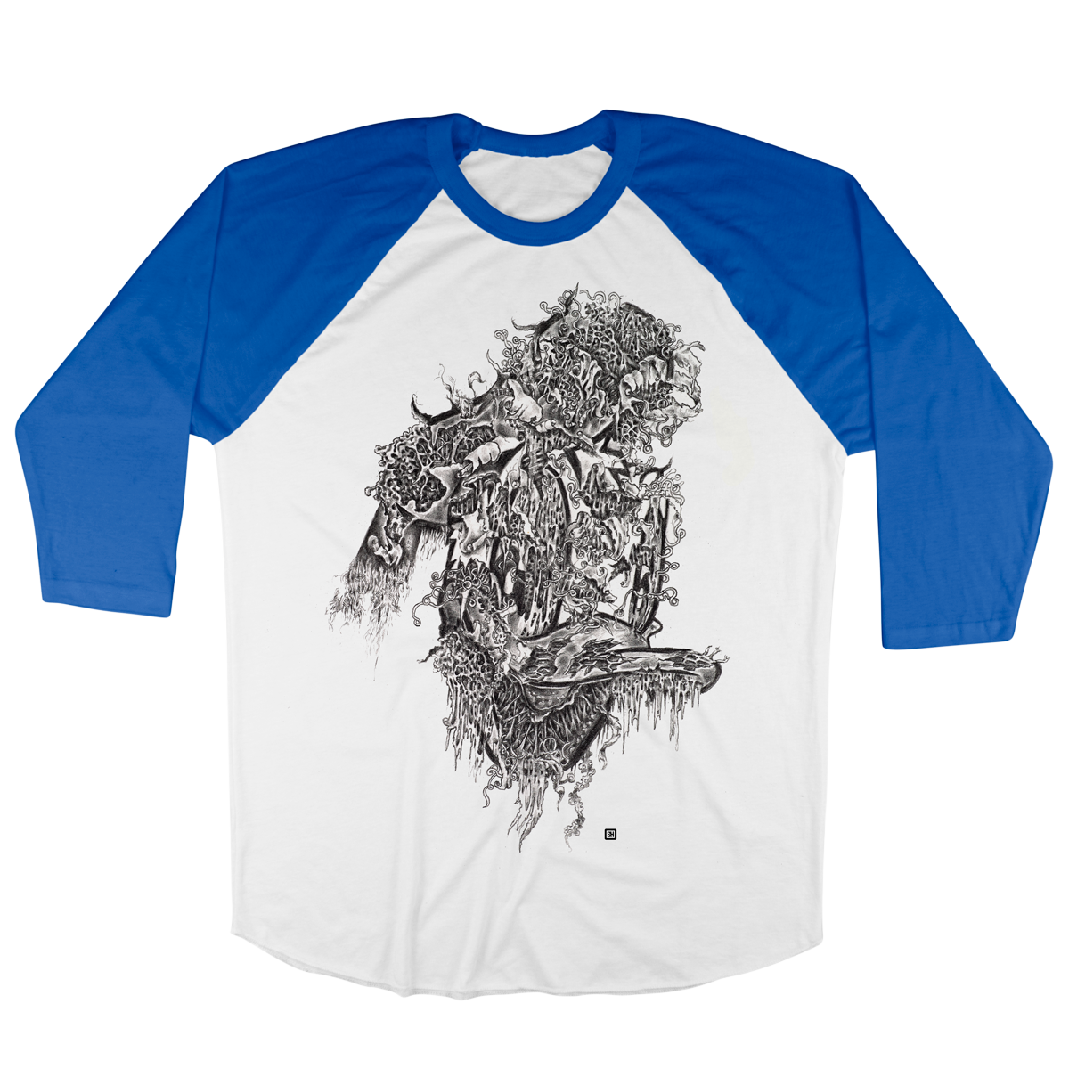 Seldon Hunt "Decayed Toons: Donald " White / Blue Baseball Tee