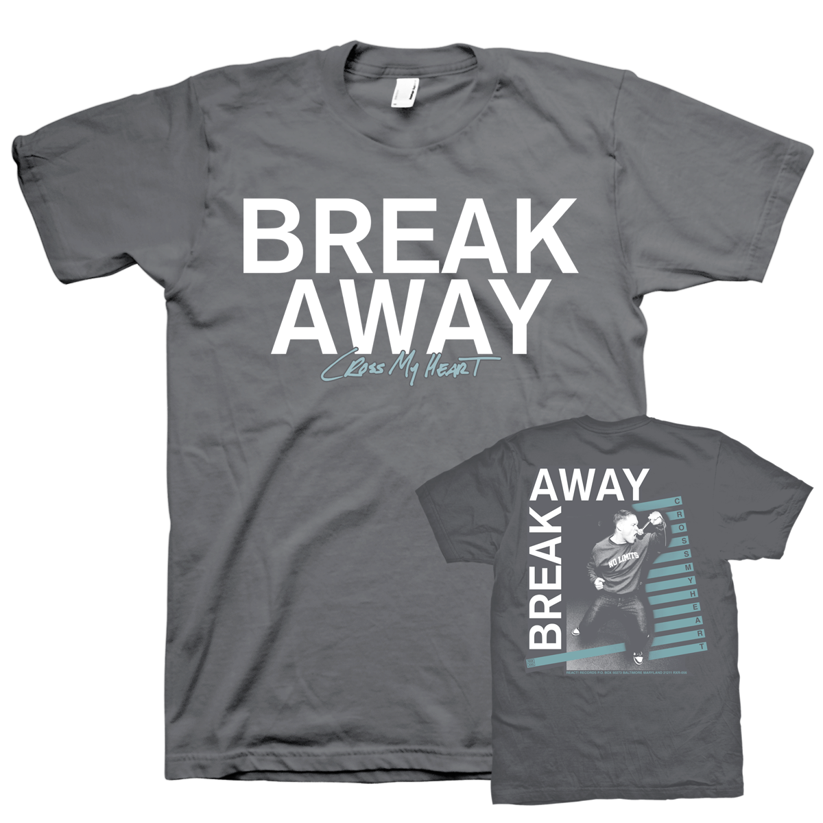 Break Away "Cross My Heart" Grey T-Shirt