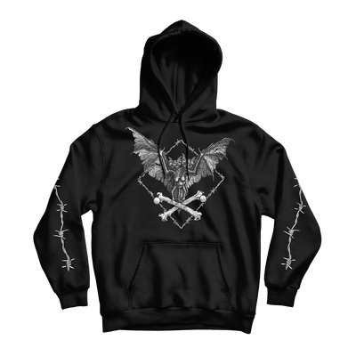 Dylan Garrett Smith "Barbed Bat" Black Hooded Sweatshirt