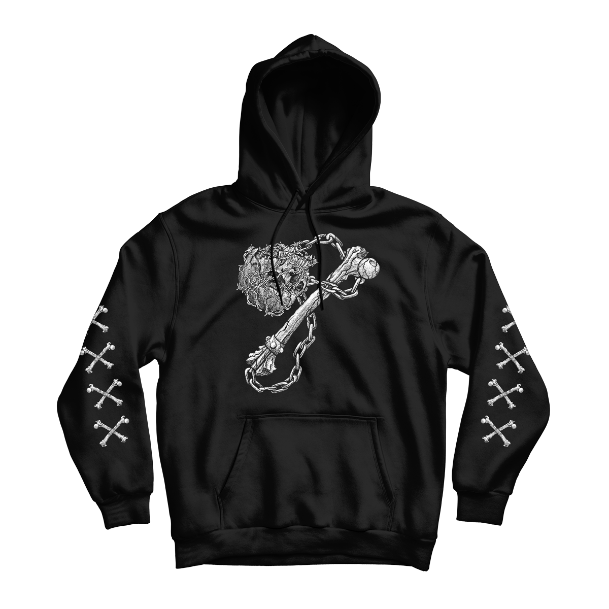 Dylan Garrett Smith "Flail" Black Hooded Sweatshirt