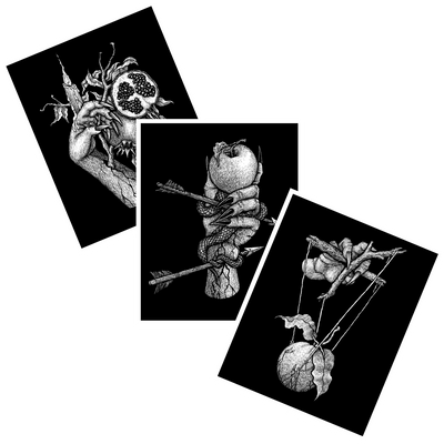 Dylan Garrett Smith "The Pain" Mini Print Set of 3