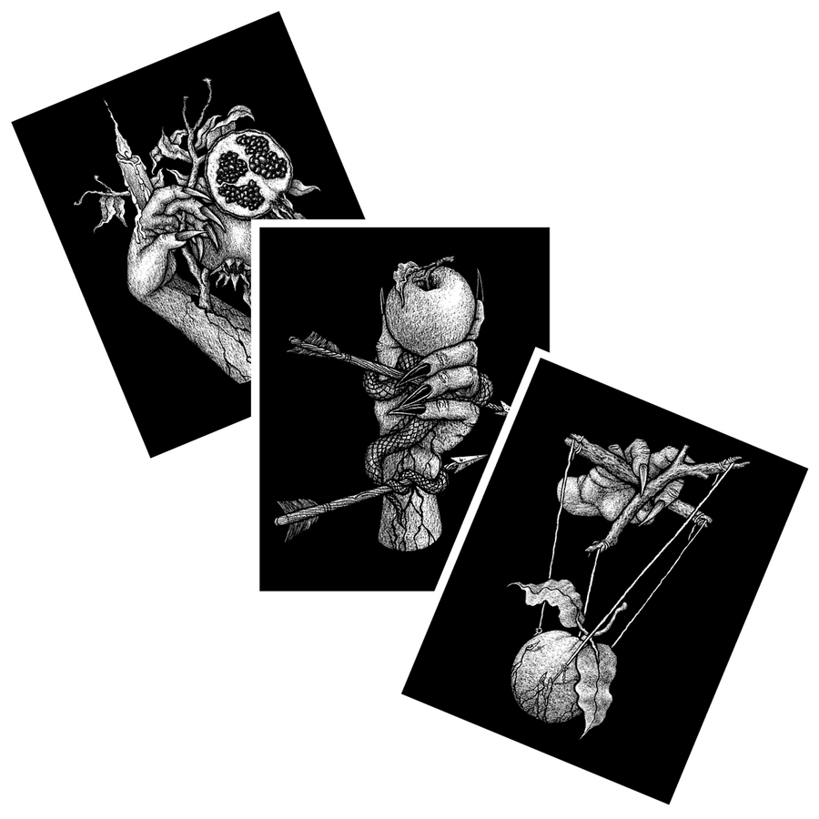 Dylan Garrett Smith "The Pain" Mini Print Set of 3