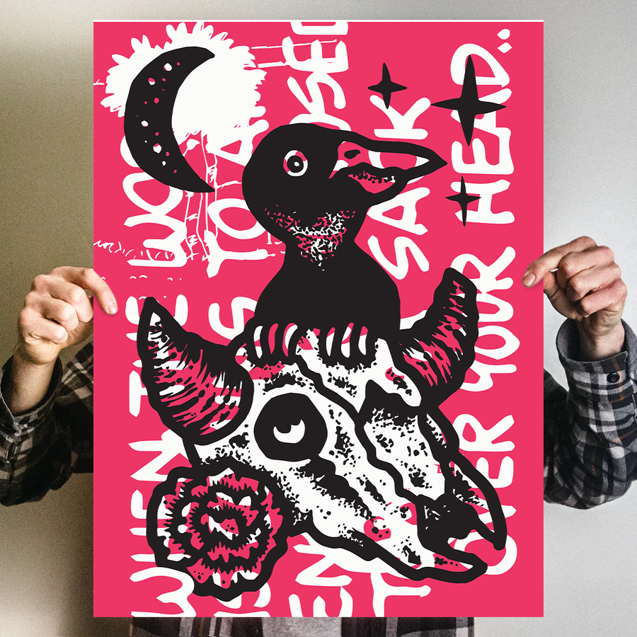 Michael Sieben "Bird and Rose" Giclee Print