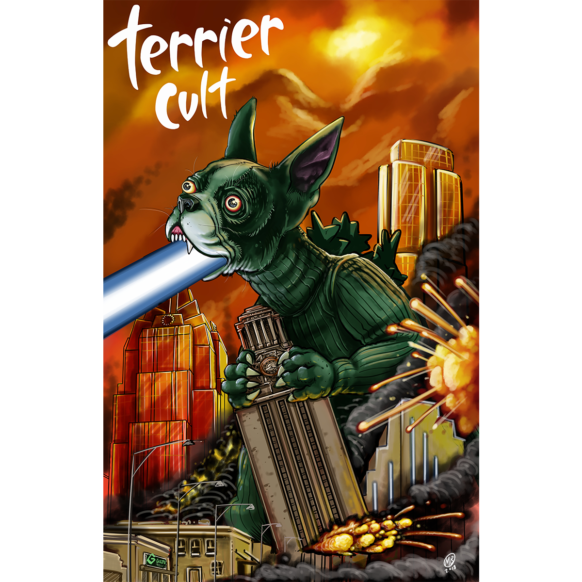 Terrier Cvlt "Dogzilla" Giclee Print