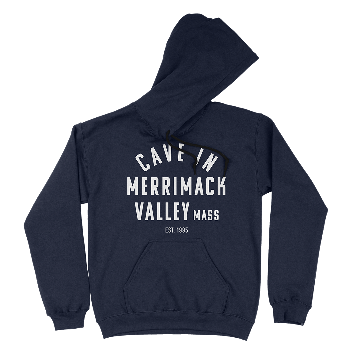 Cave In “Merrimack Valley” Navy Hooded Sweatshirt