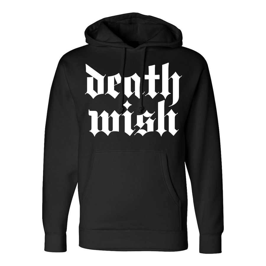 Deathwish “Stacked Logo: White” Premium Black Sweatshirt