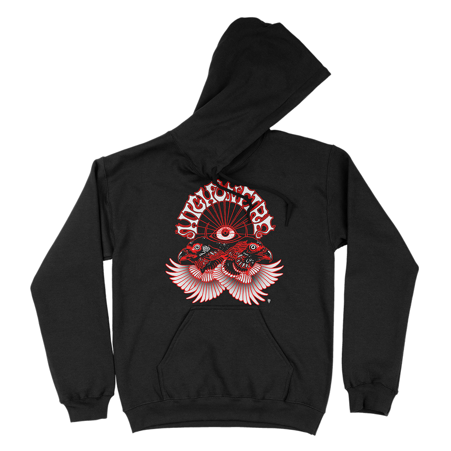 High On Fire βTwin Eaglesβ Black Hooded Sweatshirt