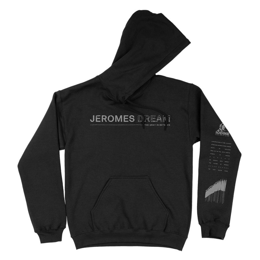 Jeromes Dream βThe Gray In Betweenβ Black Hooded Sweatshirt
