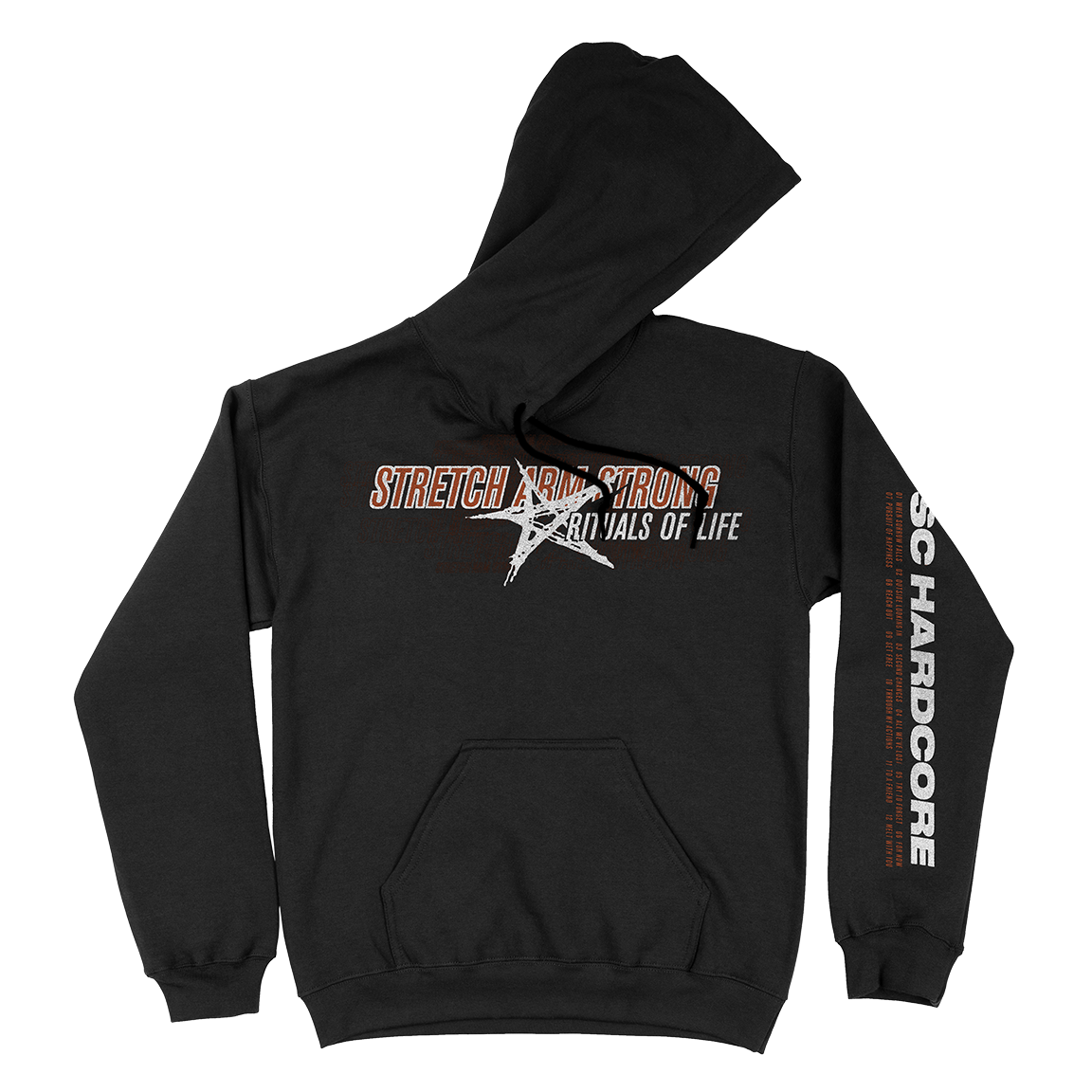 Stretch Arm Strong "Rituals of Life" Black Hooded Sweatshirt